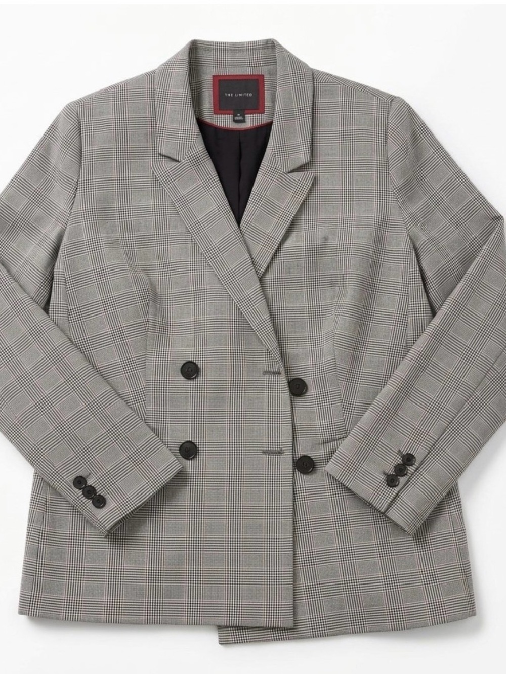 The Limited Women's Gray Checkered Blazer 12